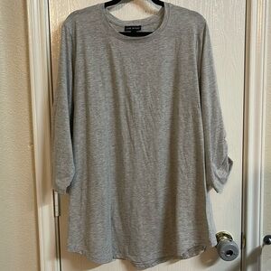Lane Bryant Light Gray Spackled Tunic Style with 3/4 Length Sleeve Size 22/24L